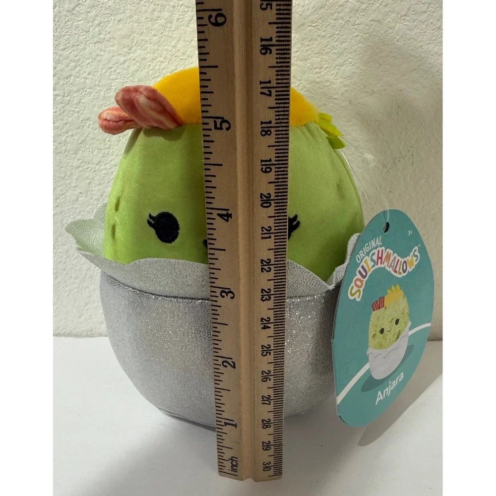 Squishmallows Anjara the Burrito 5 Inch Green Silver Breakfast Food Plush NWT